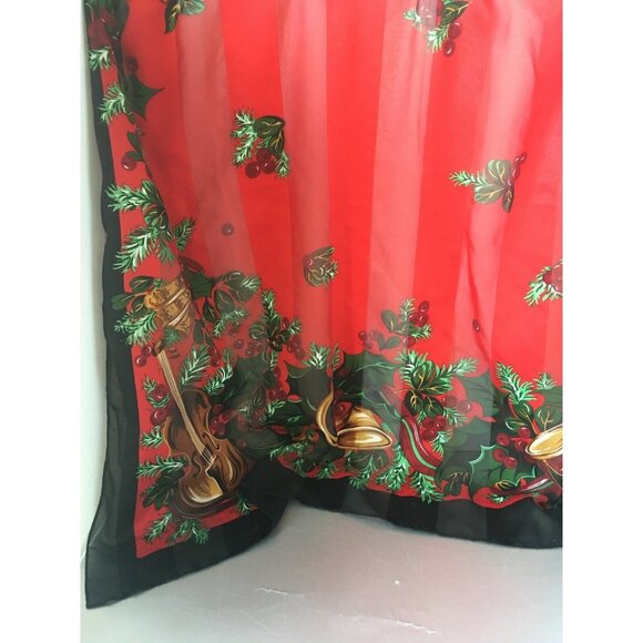 Vintage Holidays Deco Musical Instruments Scarf Accessory - Picture 4 of 7